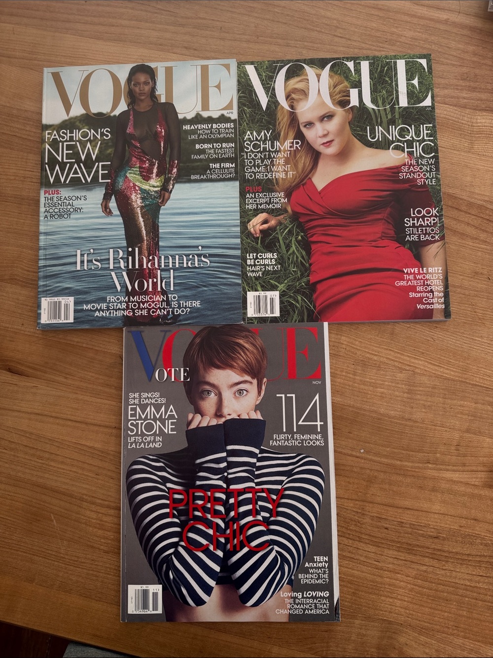 Vogue - Emma Stone, Rihanna, Amy Schumer